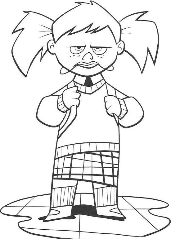 coloriage la fillette mechante